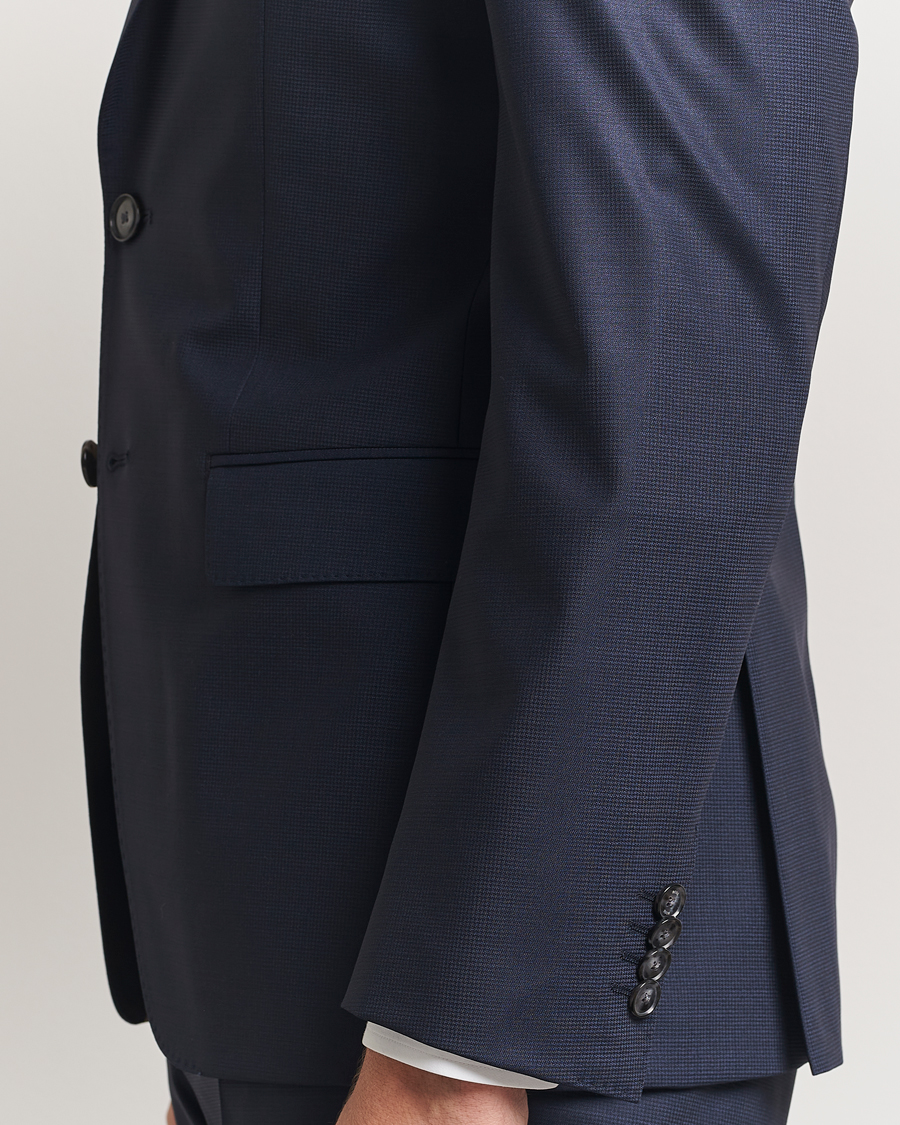 Mies | Puvut | BOSS BLACK | Huge Wool Peak Lapel Suit Dark Blue