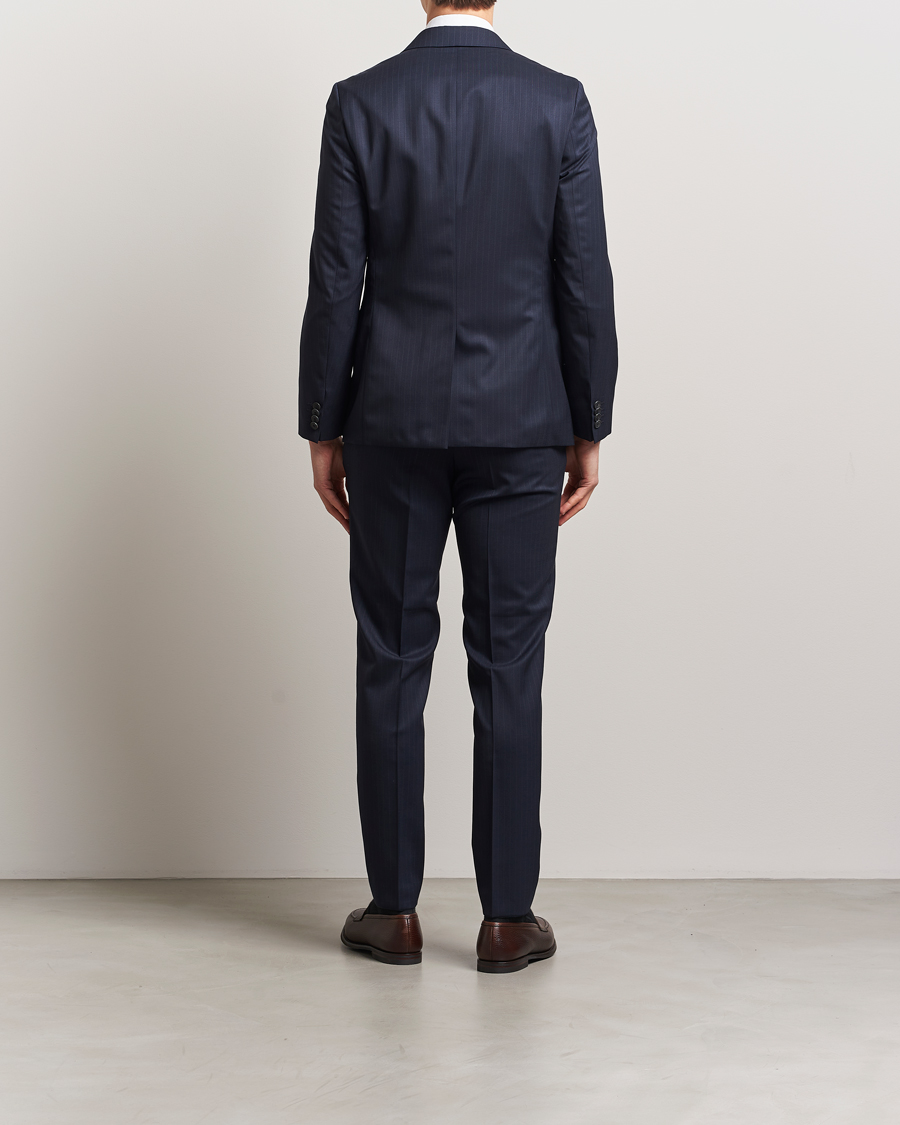 Mies | Puvut | BOSS BLACK | Houston Wool Pinstriped Suit Dark Blue