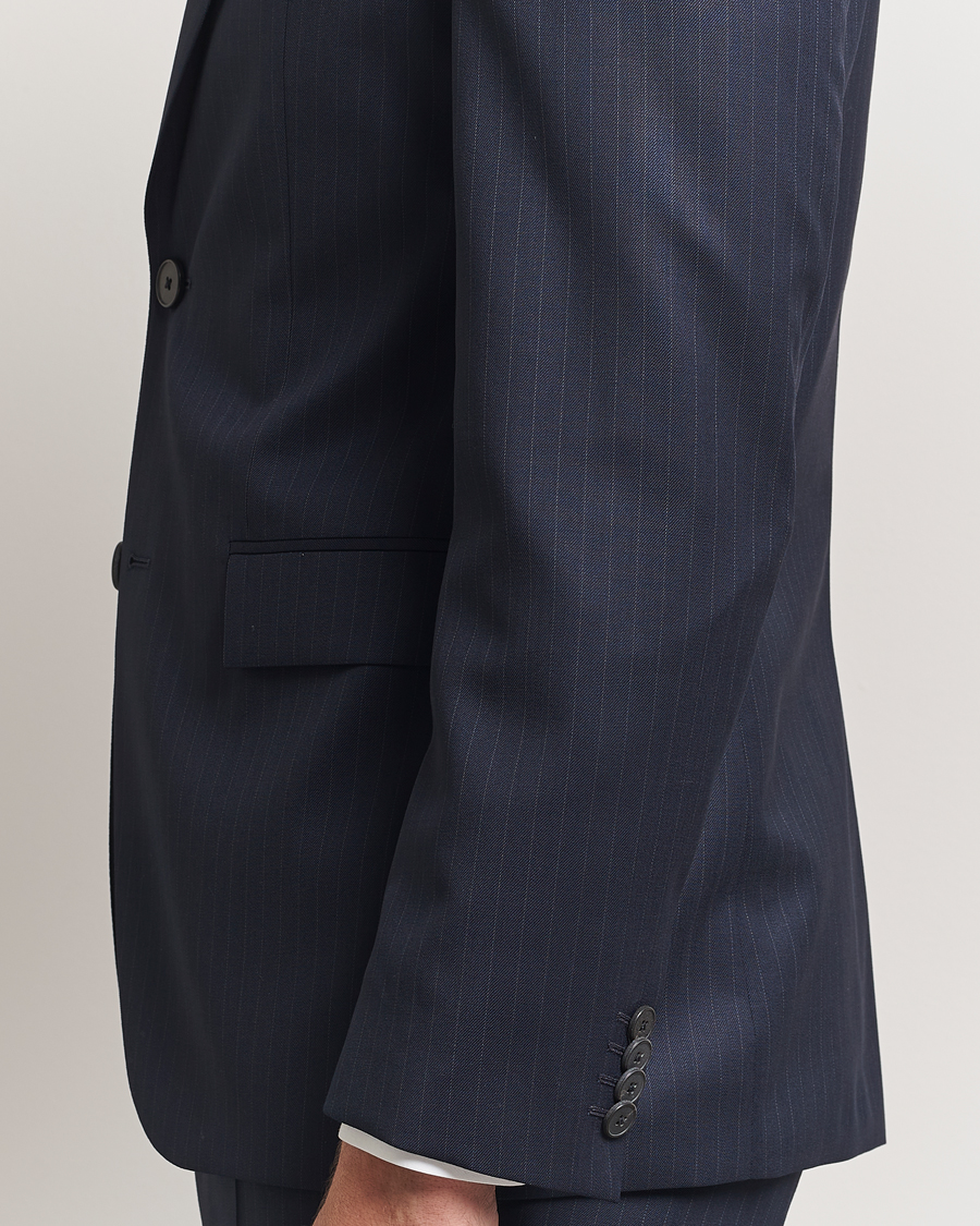 Mies | Puvut | BOSS BLACK | Houston Wool Pinstriped Suit Dark Blue