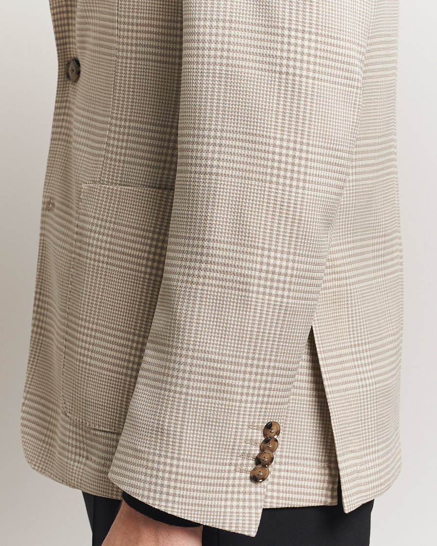 Mies | Pikkutakit | BOSS BLACK | Hanry Wool Checked Blazer Light Beige