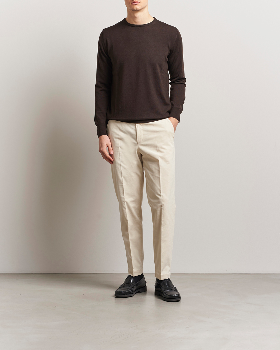 Mies | Housut | BOSS BLACK | Perin Spring Cord Trousers Open White