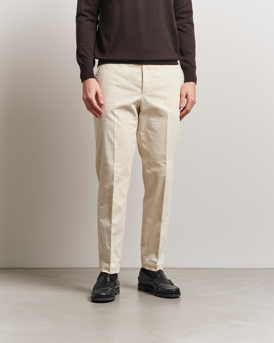 Mies | Housut | BOSS BLACK | Perin Spring Cord Trousers Open White