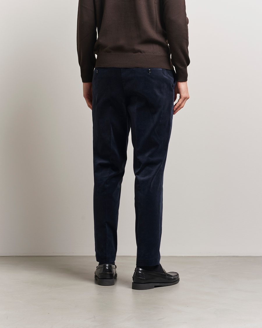 Mies | Housut | BOSS BLACK | Perin Spring Cord Trousers Dark Blue