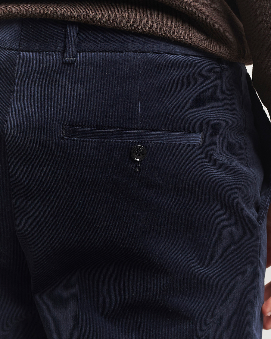 Mies | Housut | BOSS BLACK | Perin Spring Cord Trousers Dark Blue