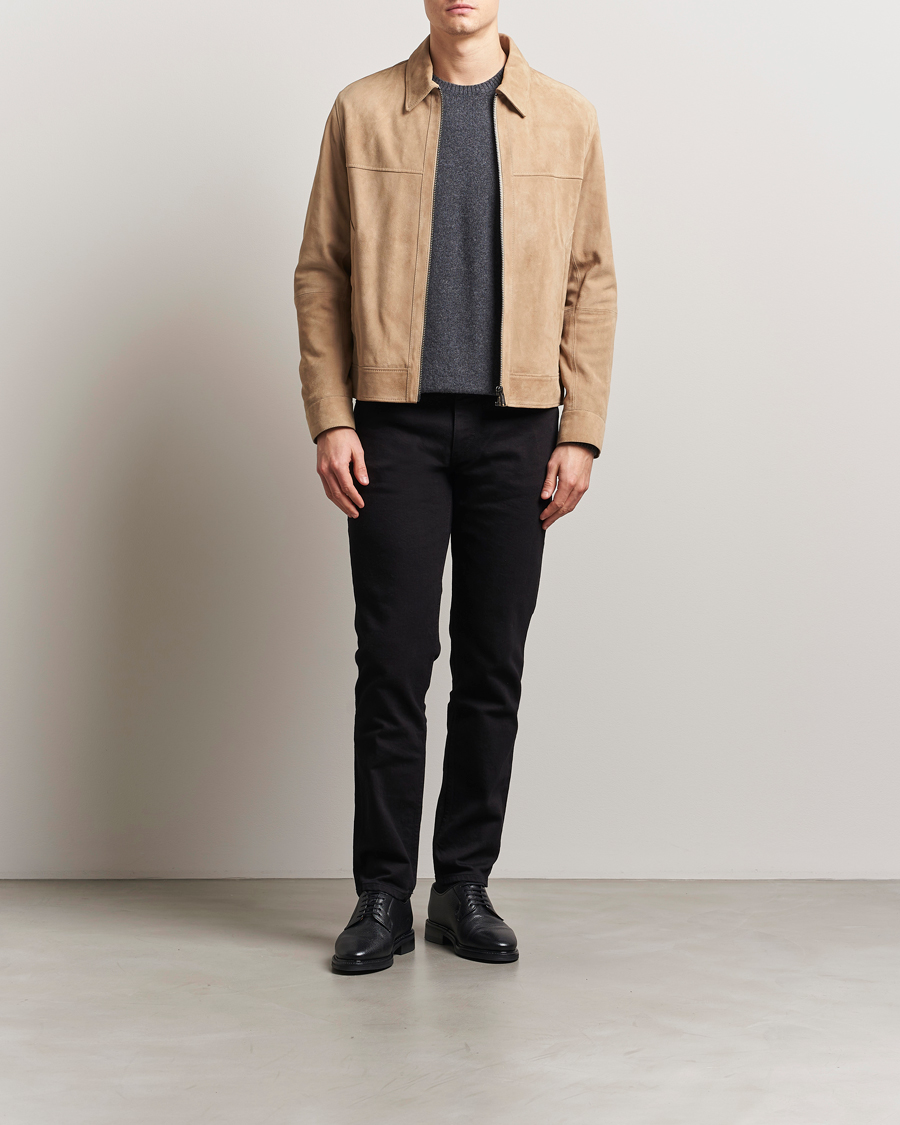 Mies | Takit | BOSS BLACK | Malbano Suede Jacket Light Beige