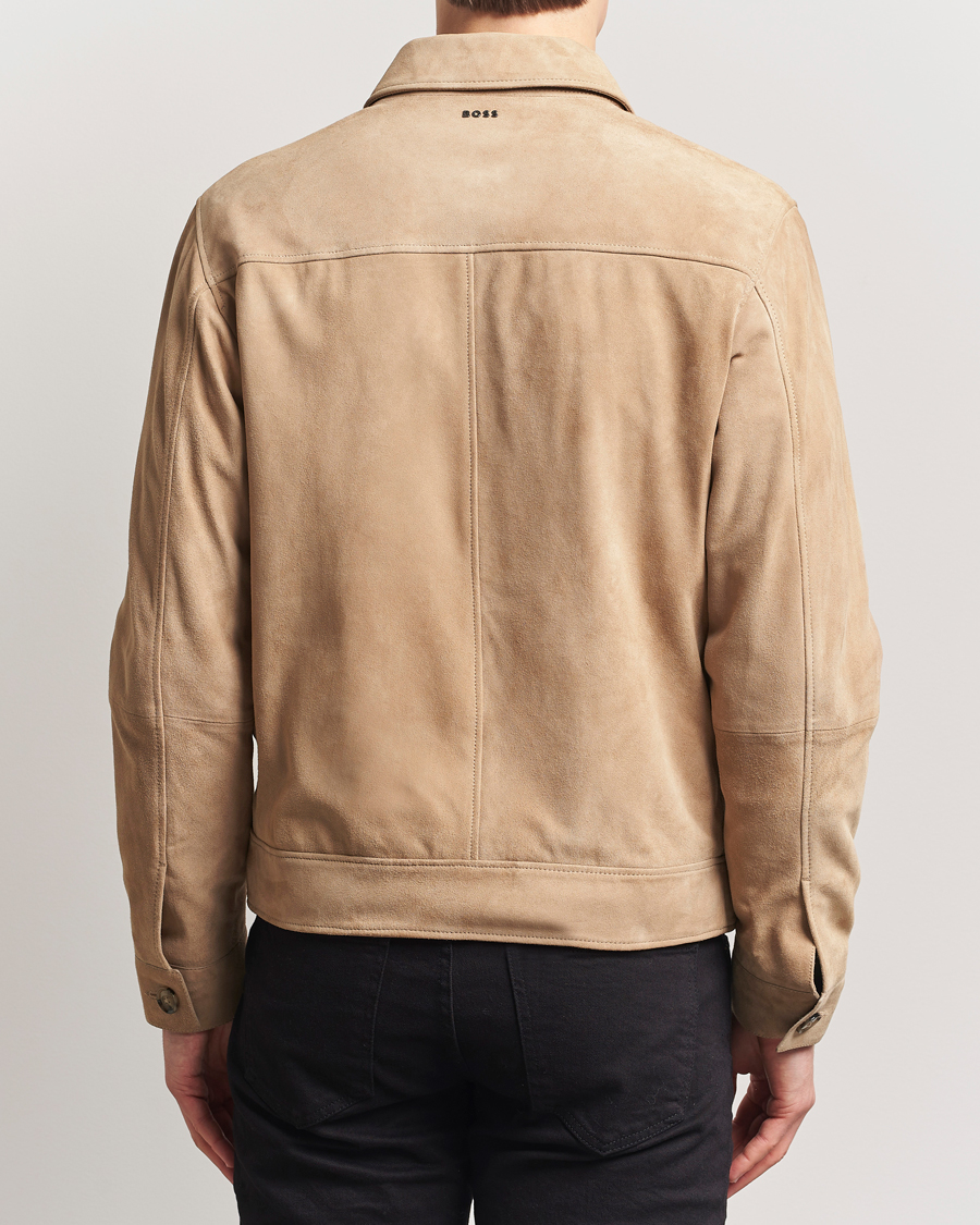Mies | Takit | BOSS BLACK | Malbano Suede Jacket Light Beige