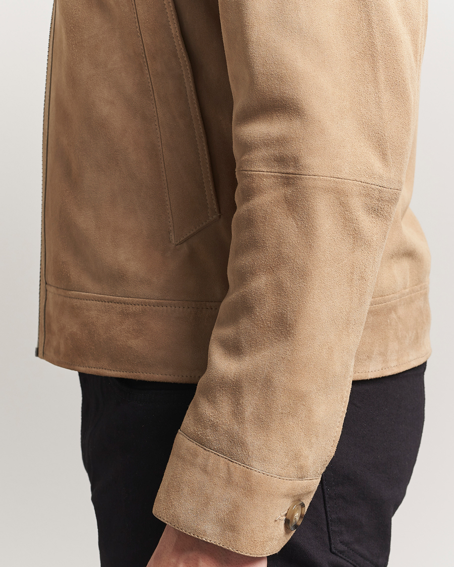 Mies | Takit | BOSS BLACK | Malbano Suede Jacket Light Beige