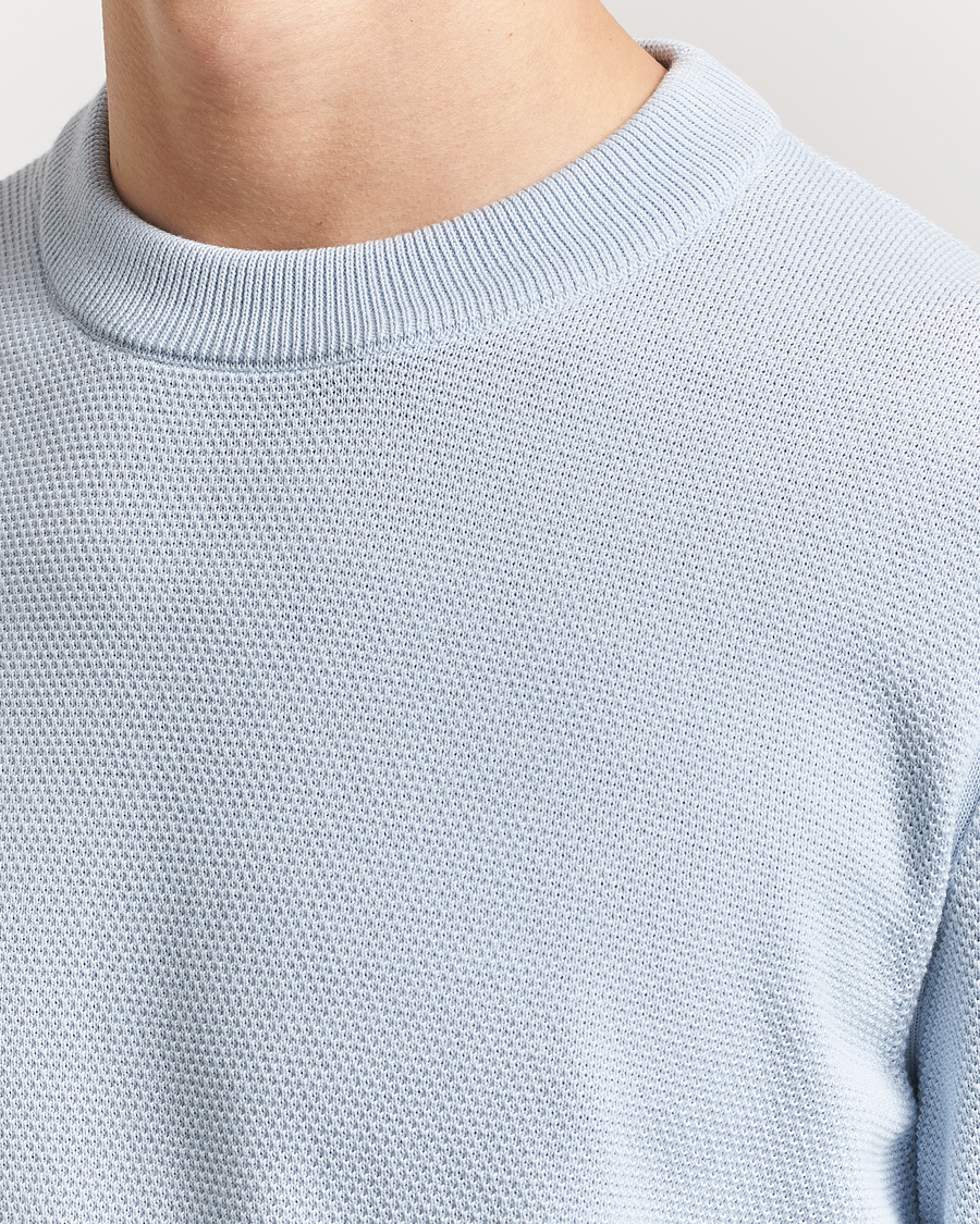 Mies | Puserot | BOSS BLACK | Ecaio Knitted Sweater Light Blue