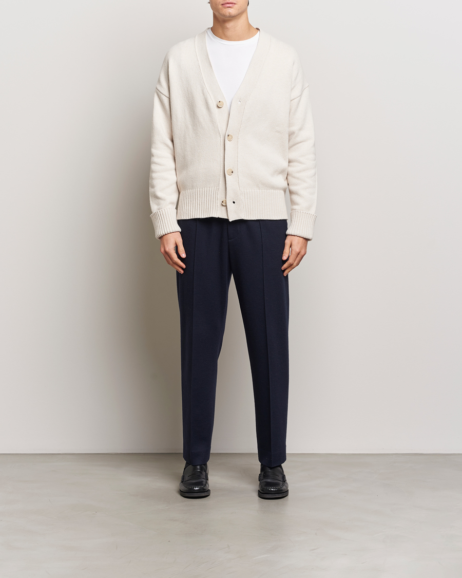 Mies | Puserot | BOSS BLACK | Bellaco Knitted Cardigan Open White