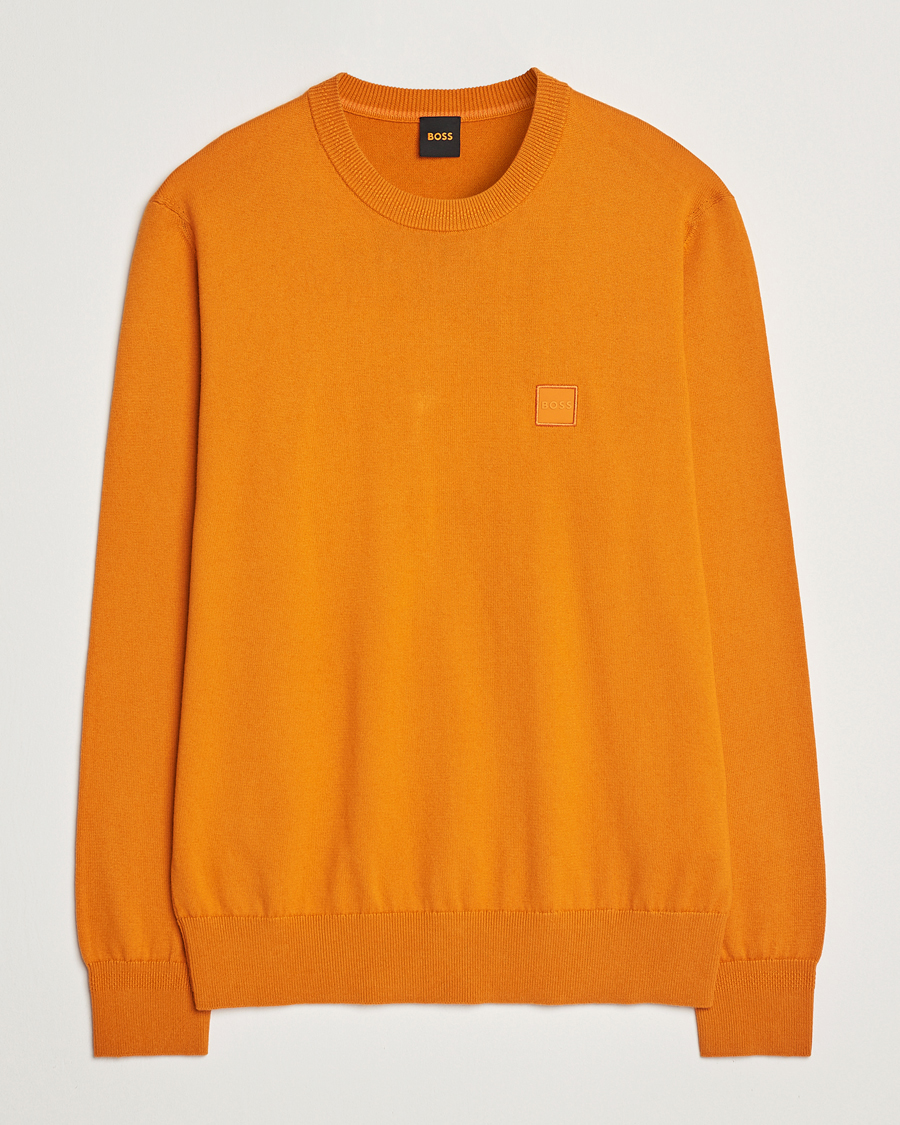 Mies | Puserot | BOSS ORANGE | Kanovano Knitted Sweater Open Orange