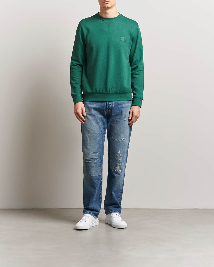 Mies | Puserot | BOSS ORANGE | Westart Logo Sweatshirt Open Green