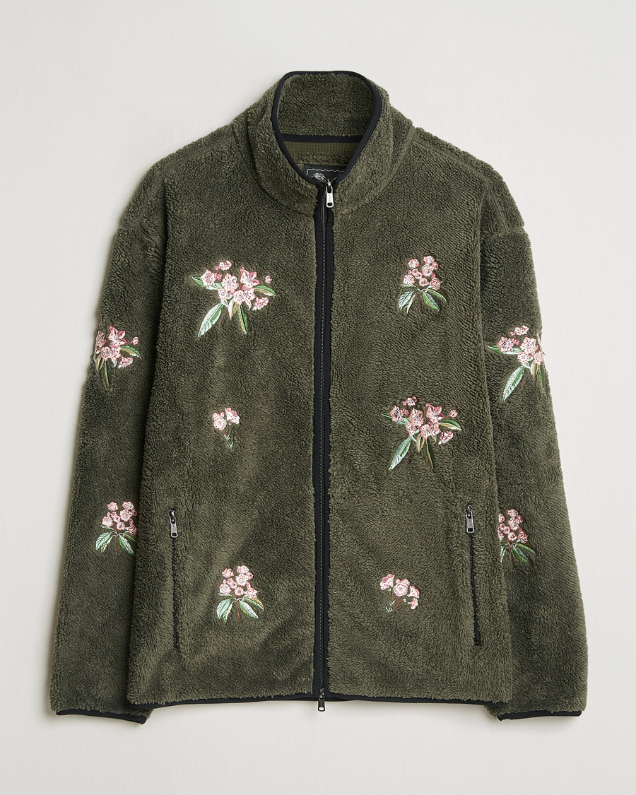 Mies | Puserot | Woolrich | Sherpa Fleece Full Zip by Todd Snyder Green