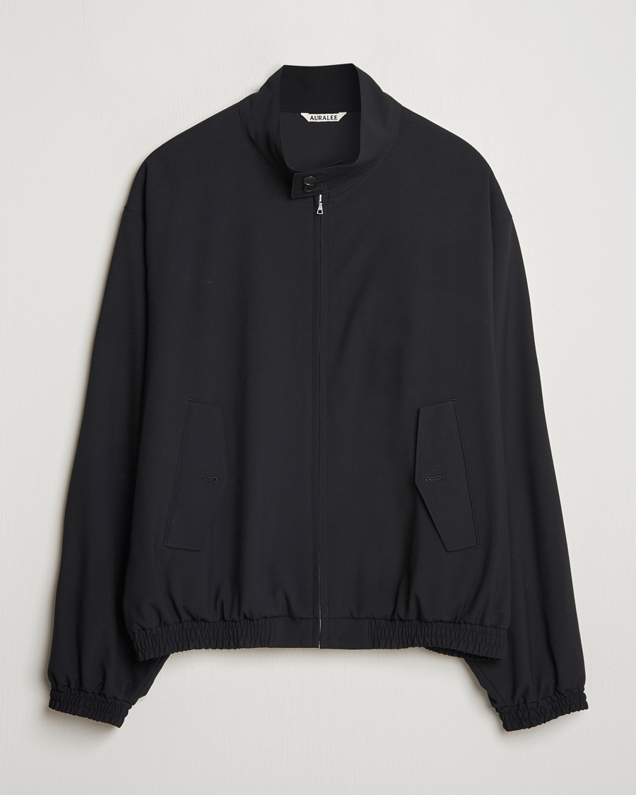 Mies | Takit | Auralee | Wool Zip Bomber Jacket Black