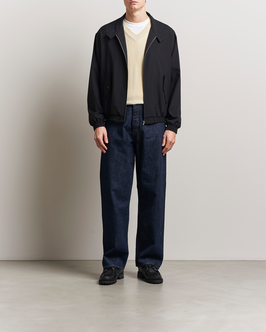 Mies | Takit | Auralee | Wool Zip Bomber Jacket Black