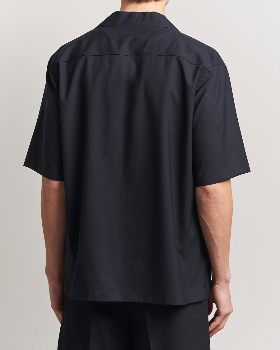 Mies | Kauluspaidat | Auralee | Open Collar Short Sleeve Shirt Navy