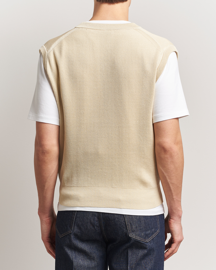 Mies | Puserot | Auralee | Rib Knit Vest Ivory