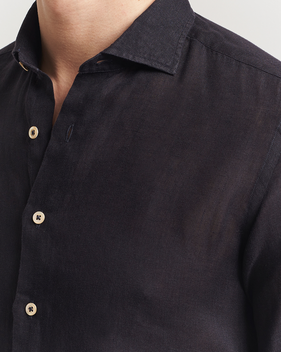Mies | Kauluspaidat | Grigio | Linen Casual Shirt Black