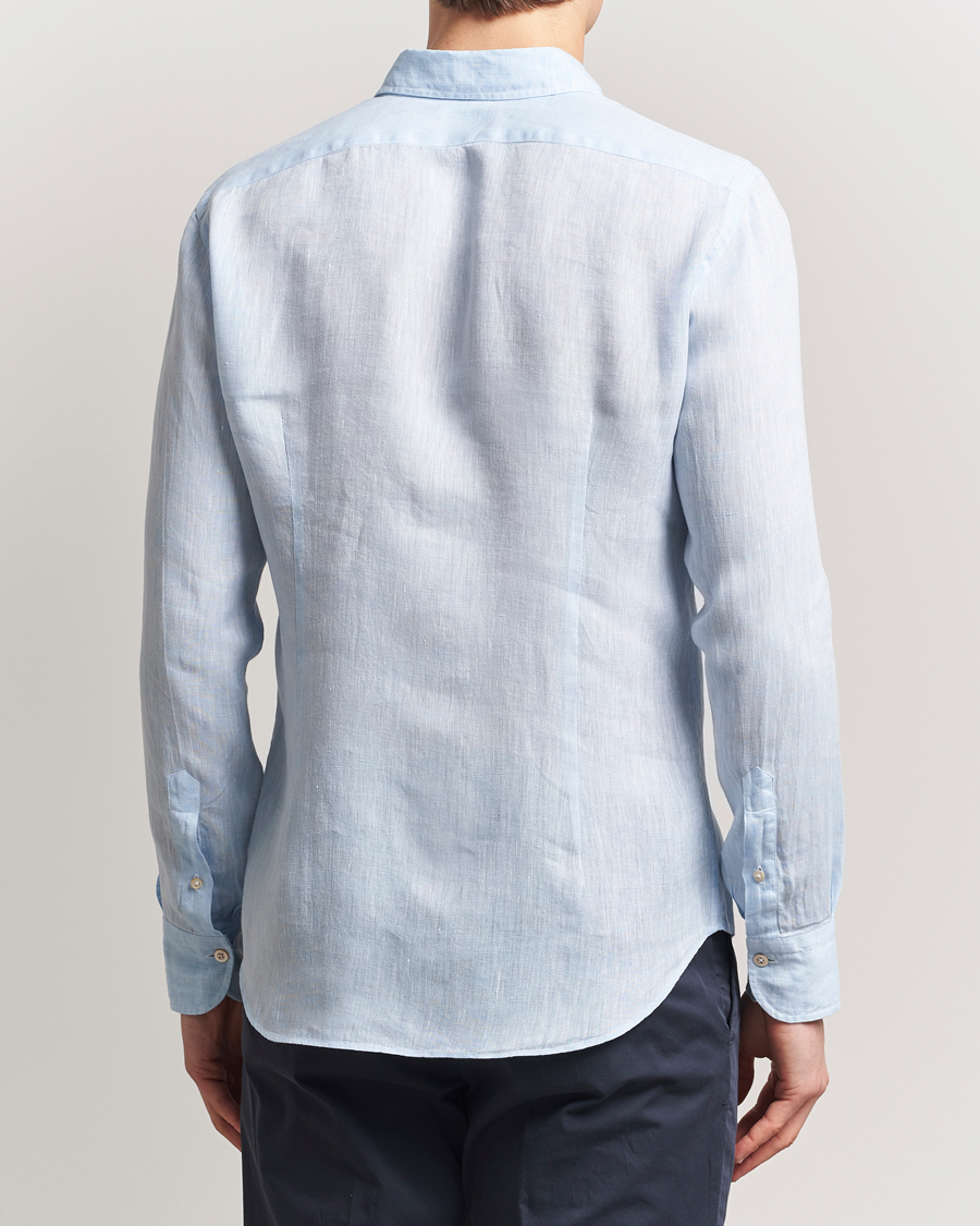 Mies | Kauluspaidat | Grigio | Linen Casual Shirt Light Blue