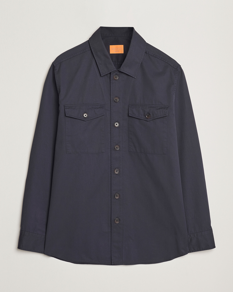 Mies | Kauluspaidat | Grigio | Cotton Overshirt Navy