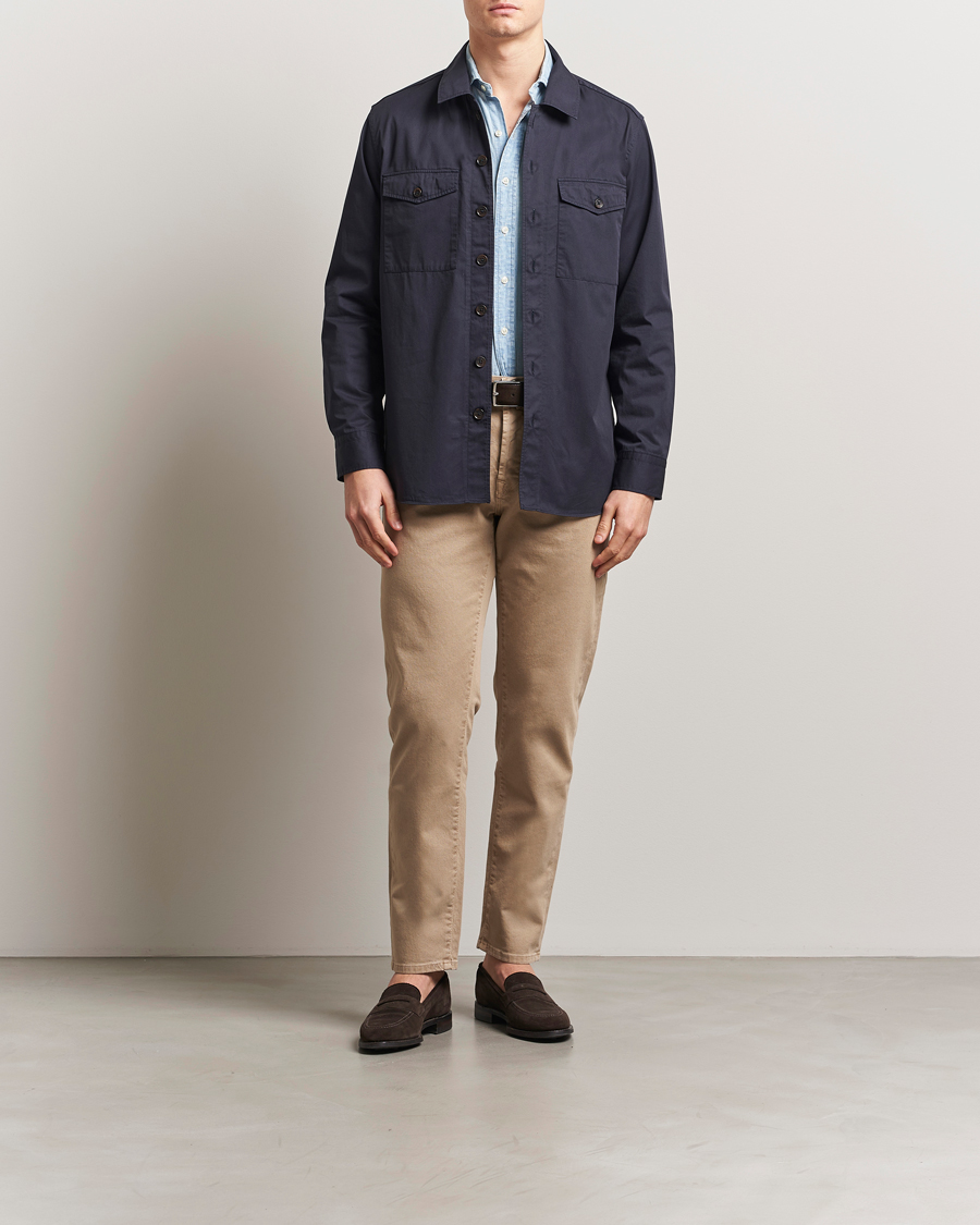 Mies | Kauluspaidat | Grigio | Cotton Overshirt Navy