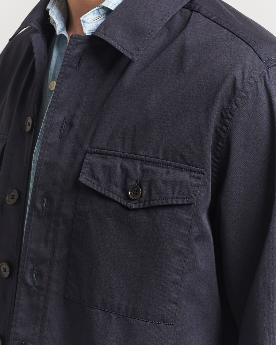 Mies | Kauluspaidat | Grigio | Cotton Overshirt Navy