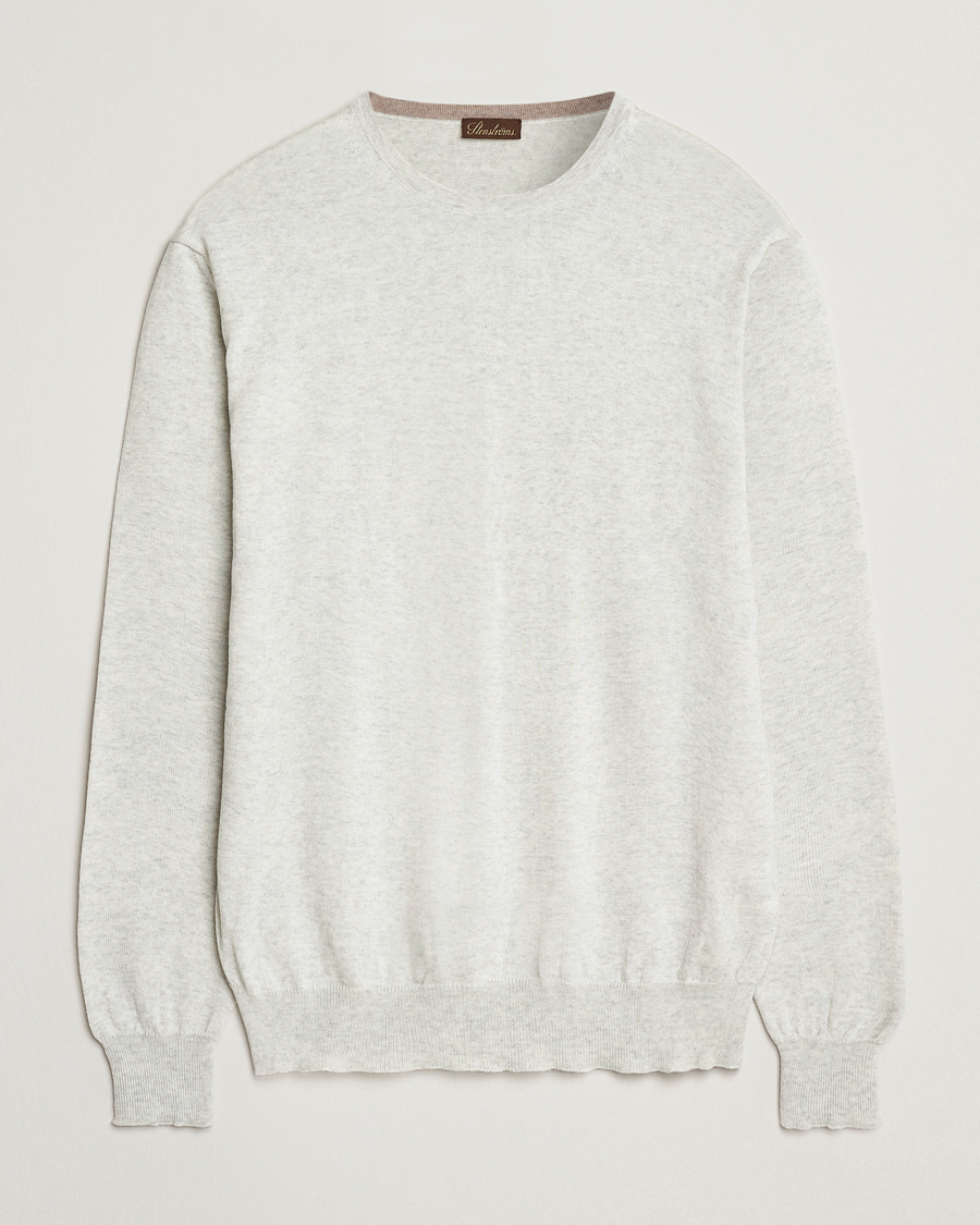 Mies | Puserot | Stenströms | Merino Patch Crew Neck Grey