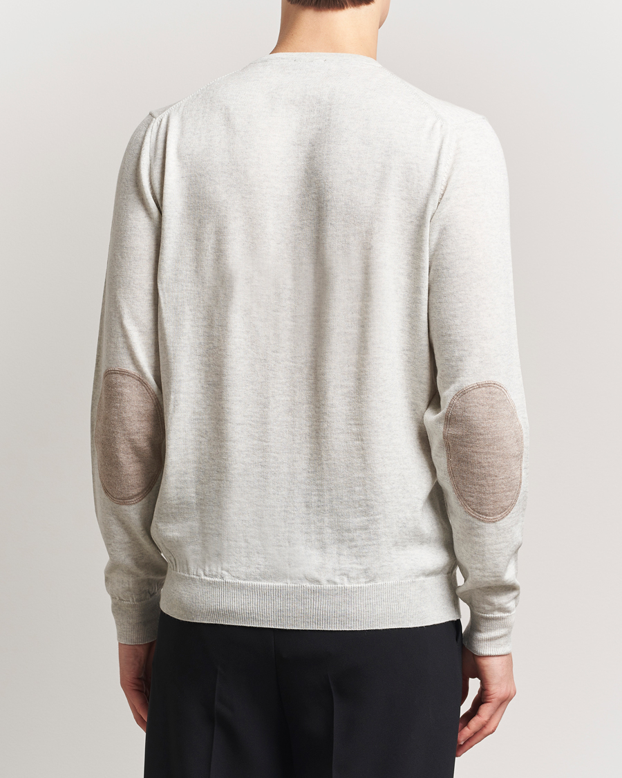Mies | Puserot | Stenströms | Merino Patch Crew Neck Grey