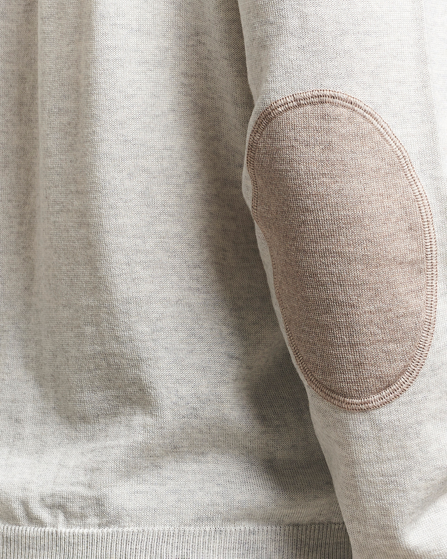 Mies | Puserot | Stenströms | Merino Patch Crew Neck Grey