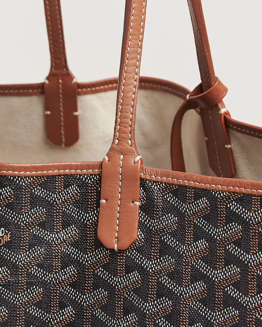 Mies | Goyard Pre-Owned Saint Louis PM Coated Canvas Tote Bag Brown | Goyard Pre-Owned | Saint Louis PM Coated Canvas Tote Bag Brown