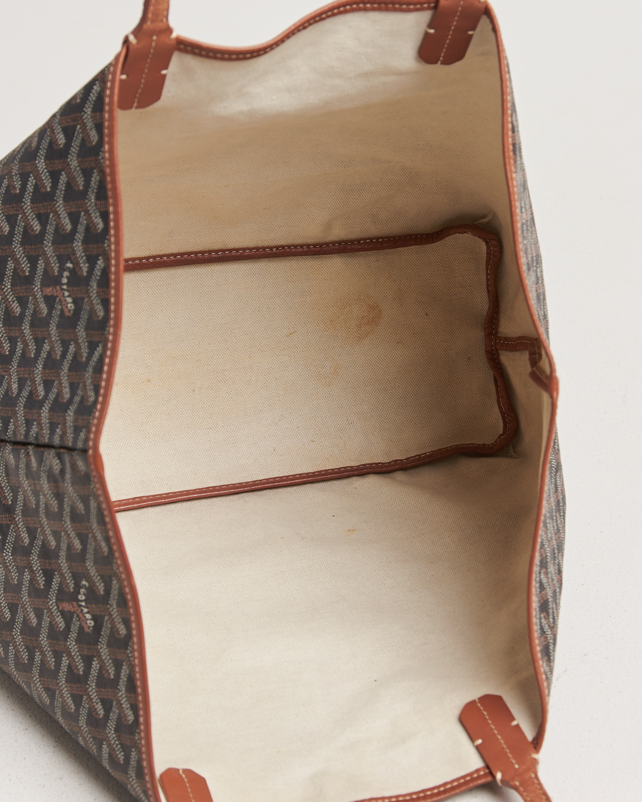 Mies | Goyard Pre-Owned Saint Louis PM Coated Canvas Tote Bag Brown | Goyard Pre-Owned | Saint Louis PM Coated Canvas Tote Bag Brown