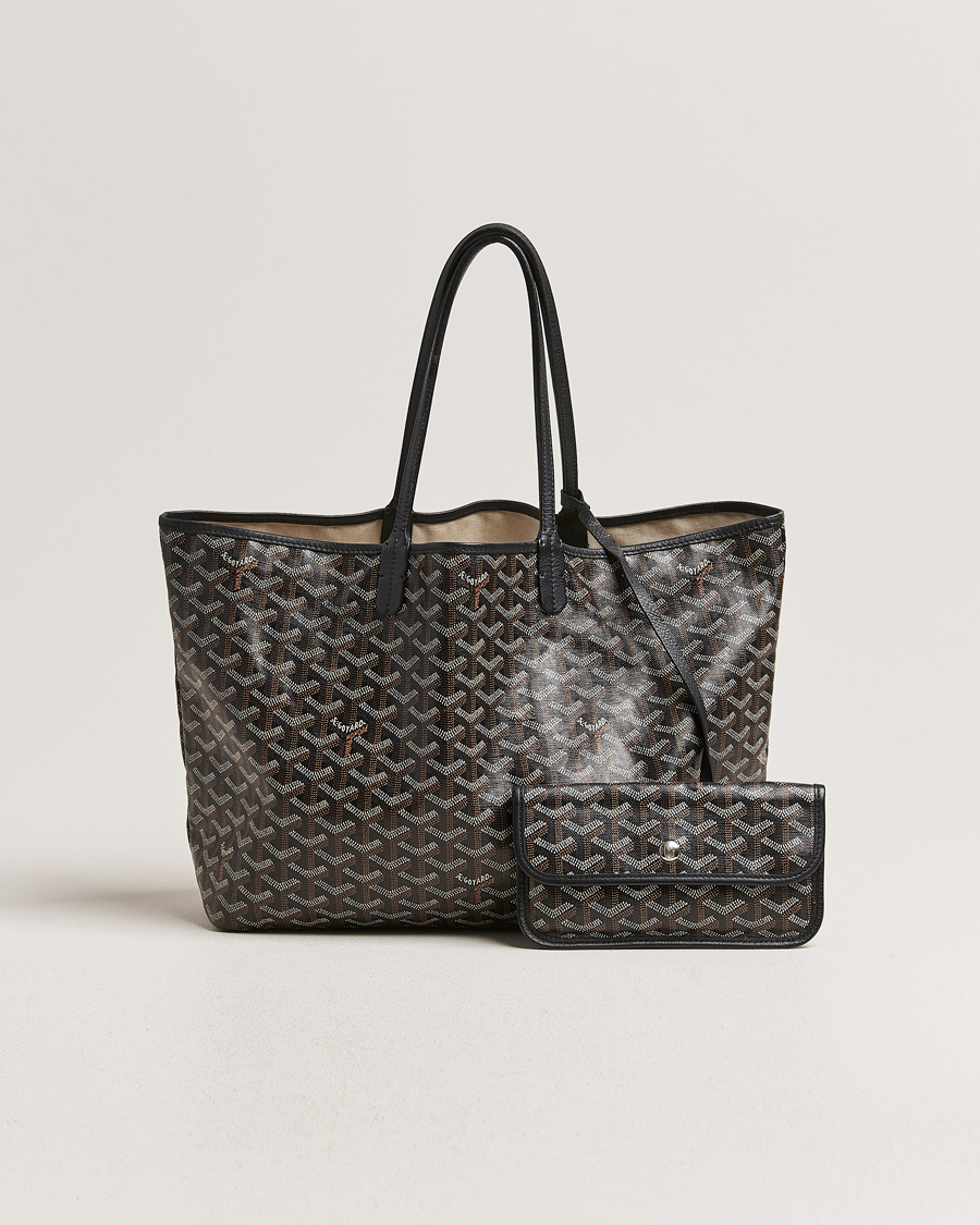 Mies | Goyard Pre-Owned Saint Louis PM Coated Canvas Tote Bag Black | Goyard Pre-Owned | Saint Louis PM Coated Canvas Tote Bag Black