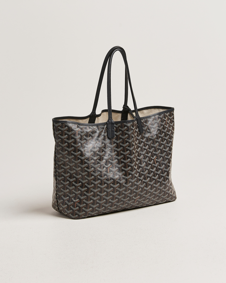 Mies | Goyard Pre-Owned Saint Louis PM Coated Canvas Tote Bag Black | Goyard Pre-Owned | Saint Louis PM Coated Canvas Tote Bag Black