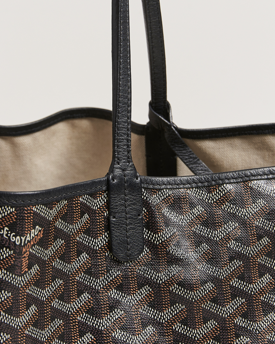 Mies | Goyard Pre-Owned Saint Louis PM Coated Canvas Tote Bag Black | Goyard Pre-Owned | Saint Louis PM Coated Canvas Tote Bag Black