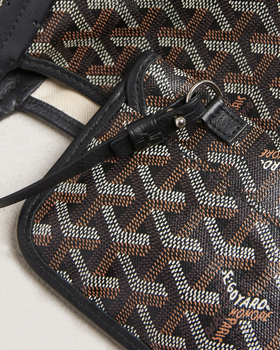 Mies | Goyard Pre-Owned Saint Louis PM Coated Canvas Tote Bag Black | Goyard Pre-Owned | Saint Louis PM Coated Canvas Tote Bag Black