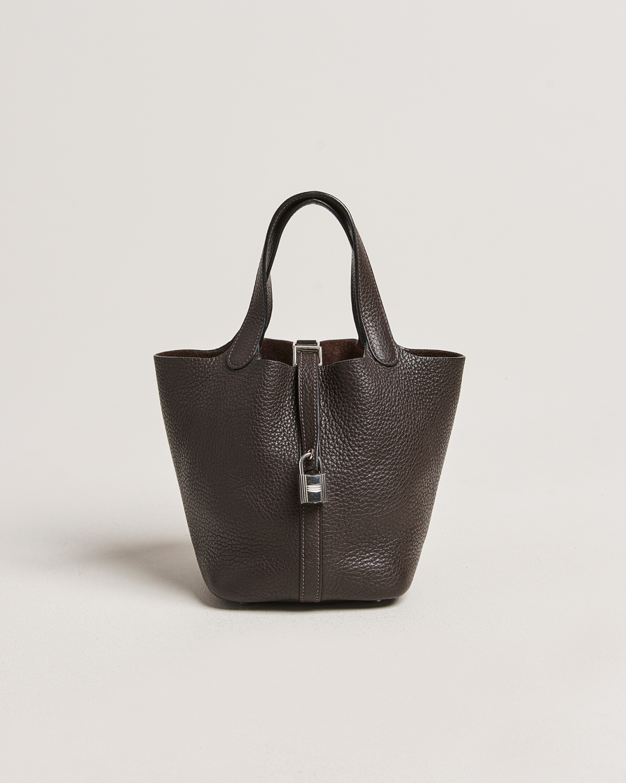 Mies | Hermès Pre-Owned Picotin Lock 18 Taurillon Chocolate | Hermès Pre-Owned | Picotin Lock 18 Taurillon Chocolate