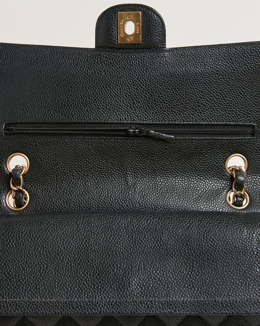 Mies | Chanel Pre-Owned Classic Medium Double Flap Bag Black Caviar | Chanel Pre-Owned | Classic Medium Double Flap Bag Black Caviar