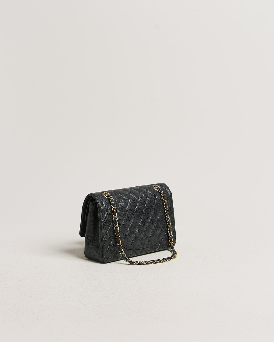 Mies | Chanel Pre-Owned Classic Medium Double Flap Bag Black Caviar | Chanel Pre-Owned | Classic Medium Double Flap Bag Black Caviar