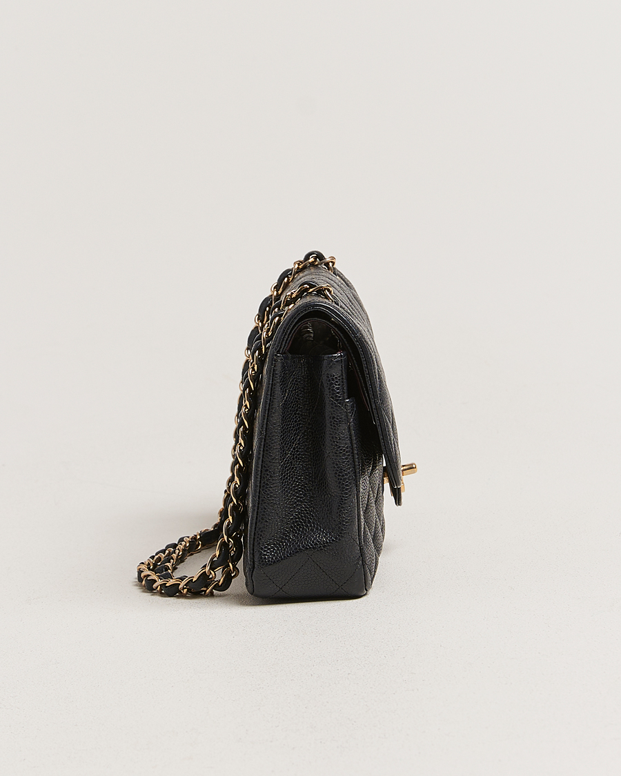 Mies | Chanel Pre-Owned Classic Medium Double Flap Bag Black Caviar | Chanel Pre-Owned | Classic Medium Double Flap Bag Black Caviar