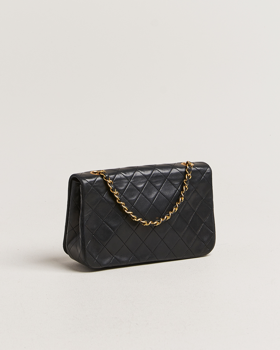 Mies | Chanel Pre-Owned Matelassé Single Full Flap Bag Black | Chanel Pre-Owned | Matelassé Single Full Flap Bag Black