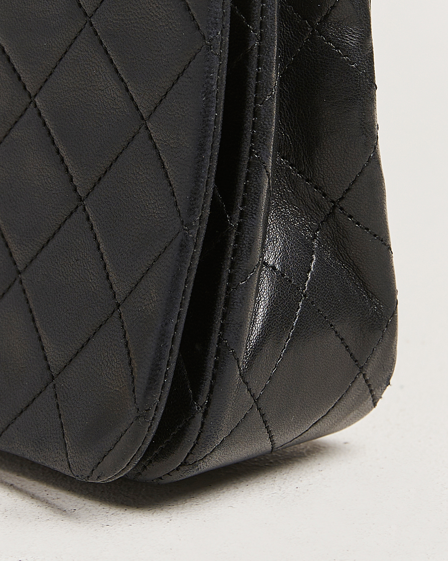 Mies | Chanel Pre-Owned Matelassé Single Full Flap Bag Black | Chanel Pre-Owned | Matelassé Single Full Flap Bag Black