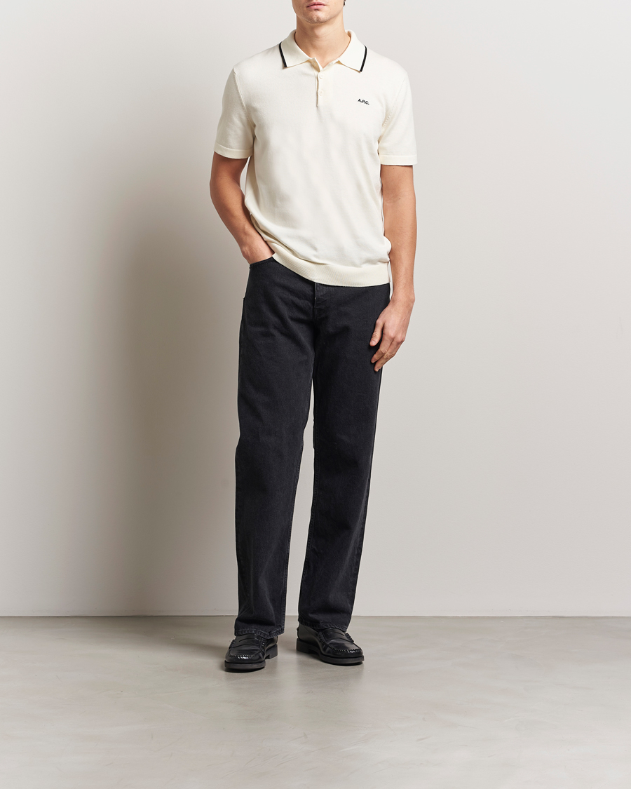 Mies | Pikeet | A.P.C. | Fynn Knitted Polo White
