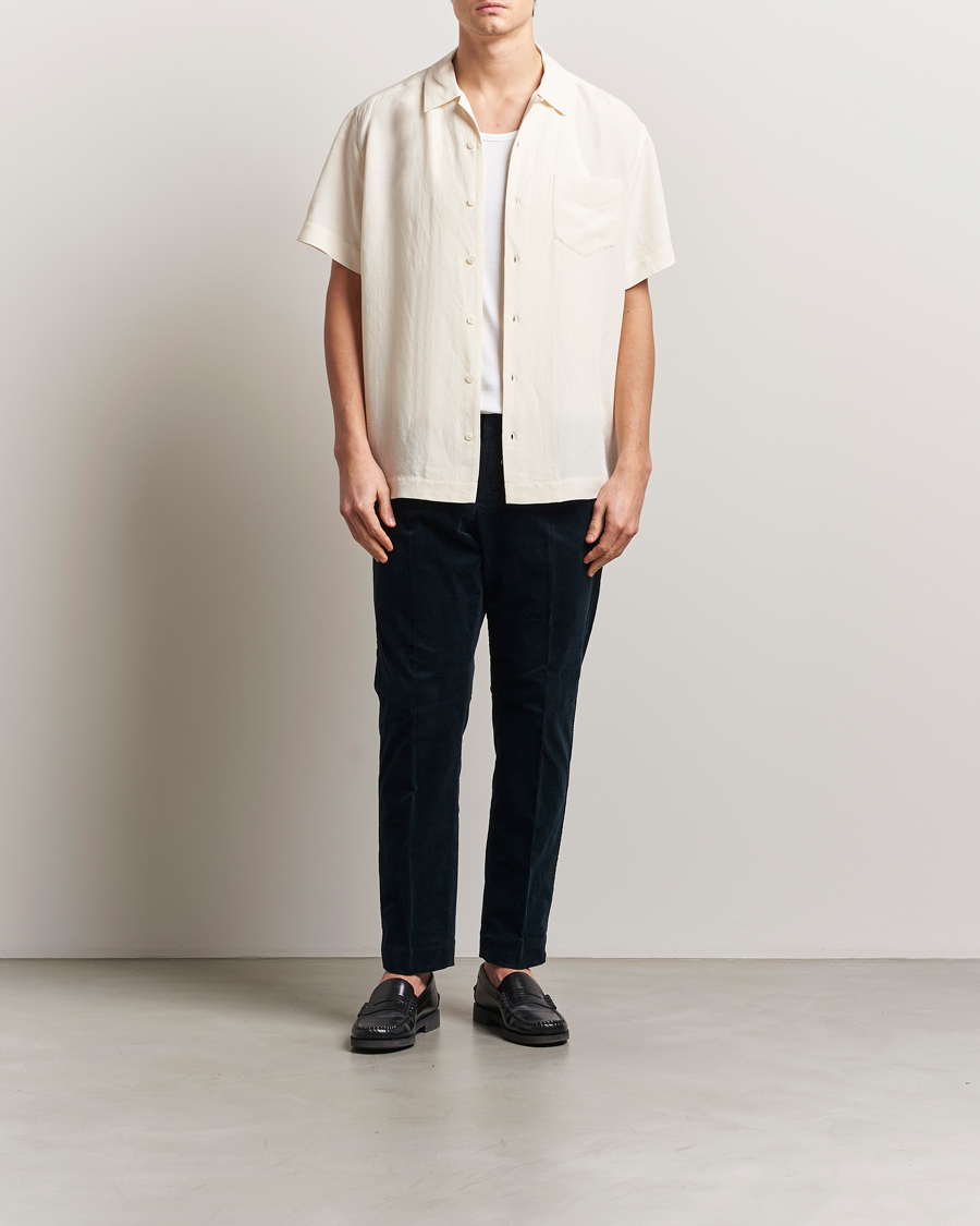 Mies | Kauluspaidat | A.P.C. | Roy Woven Short Sleeve Shirt Ecru