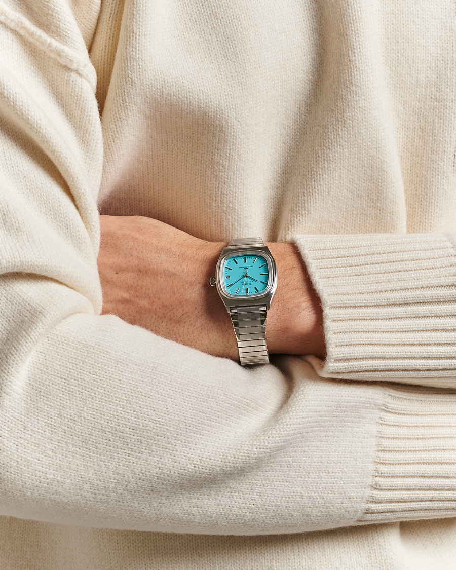Mies | Timex Men's Automatic Steel 34mm Aquamarine Dial | Timex | Men's Automatic Steel 34mm Aquamarine Dial