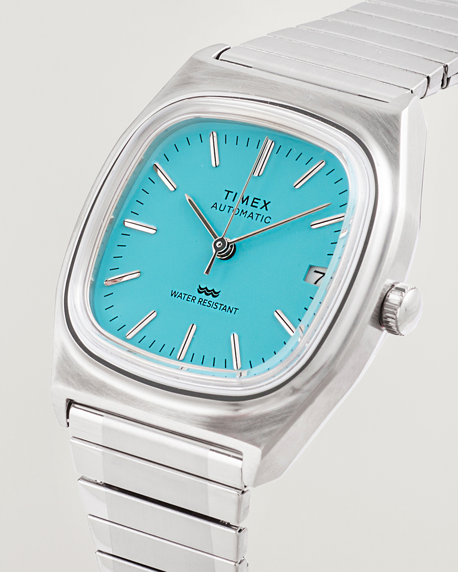 Mies | Timex Men's Automatic Steel 34mm Aquamarine Dial | Timex | Men's Automatic Steel 34mm Aquamarine Dial
