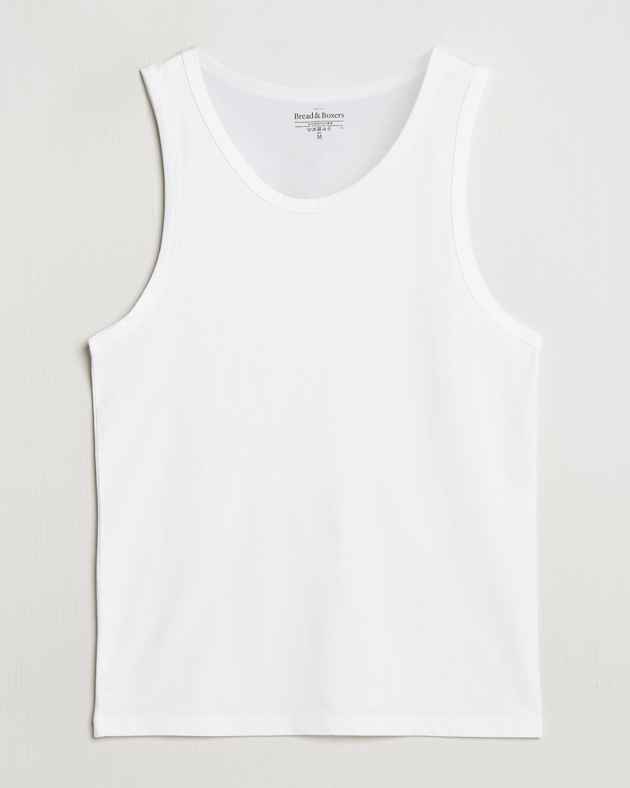 Mies | T-paidat | Bread & Boxers | Relaxed Tank Top White