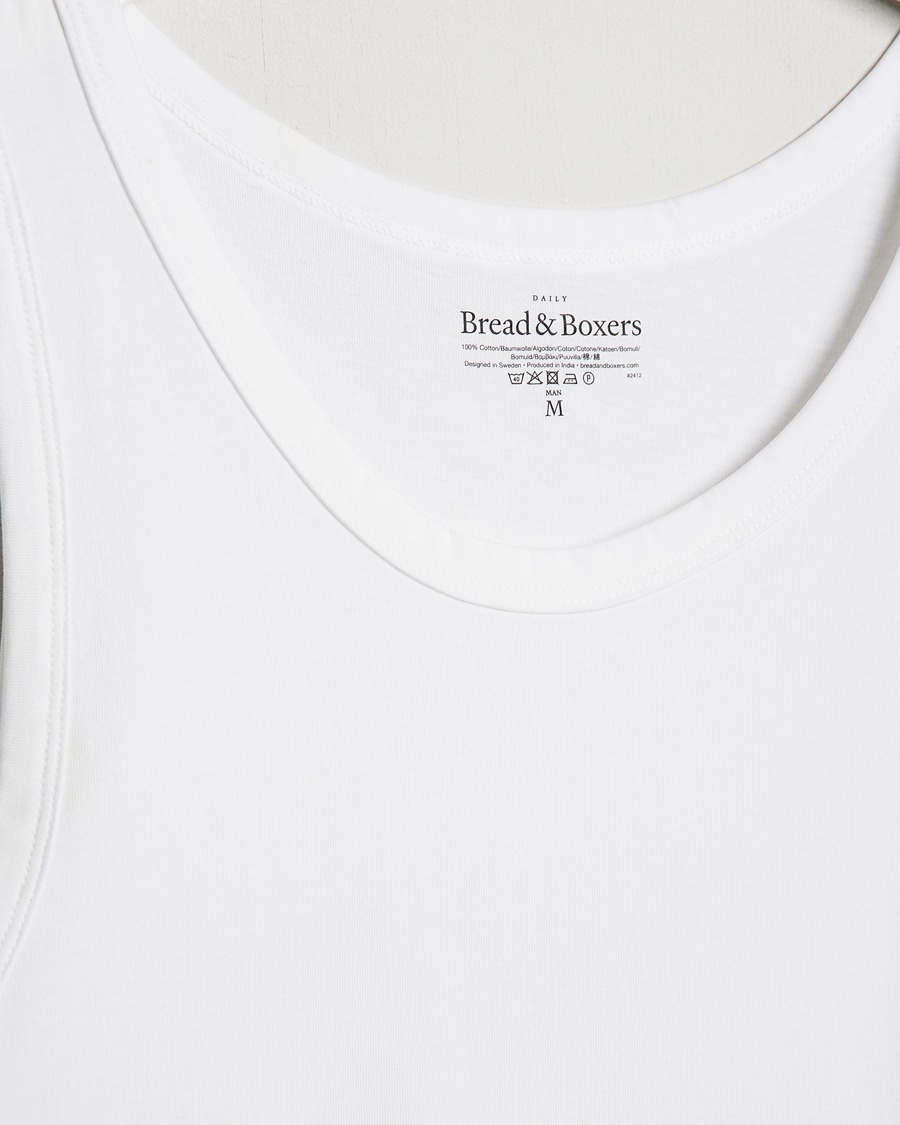 Mies | T-paidat | Bread & Boxers | Relaxed Tank Top White