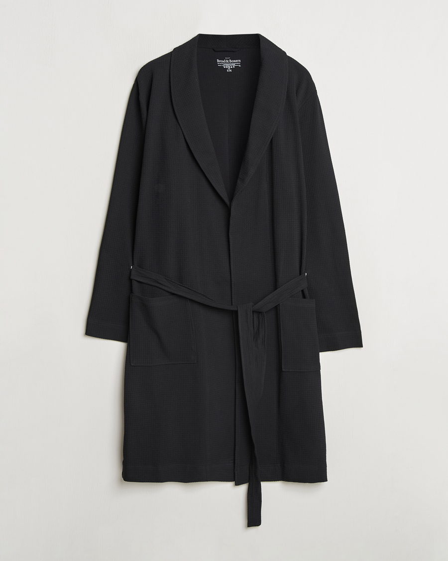 Mies | Yöpuvut ja kylpytakit | Bread & Boxers | Waffle Robe Black