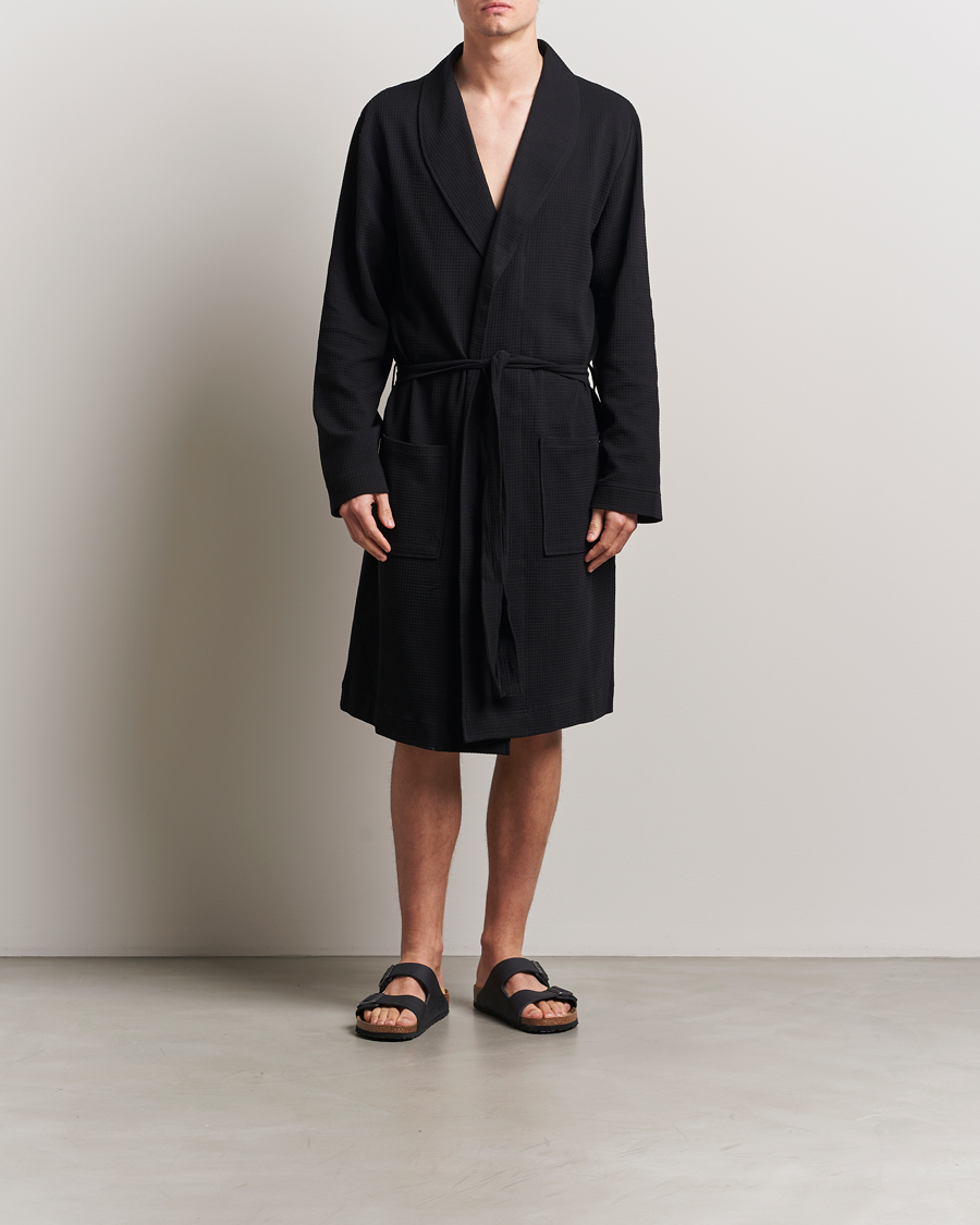 Mies | Yöpuvut ja kylpytakit | Bread & Boxers | Waffle Robe Black