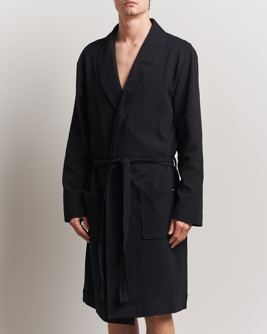 Mies | Yöpuvut ja kylpytakit | Bread & Boxers | Waffle Robe Black