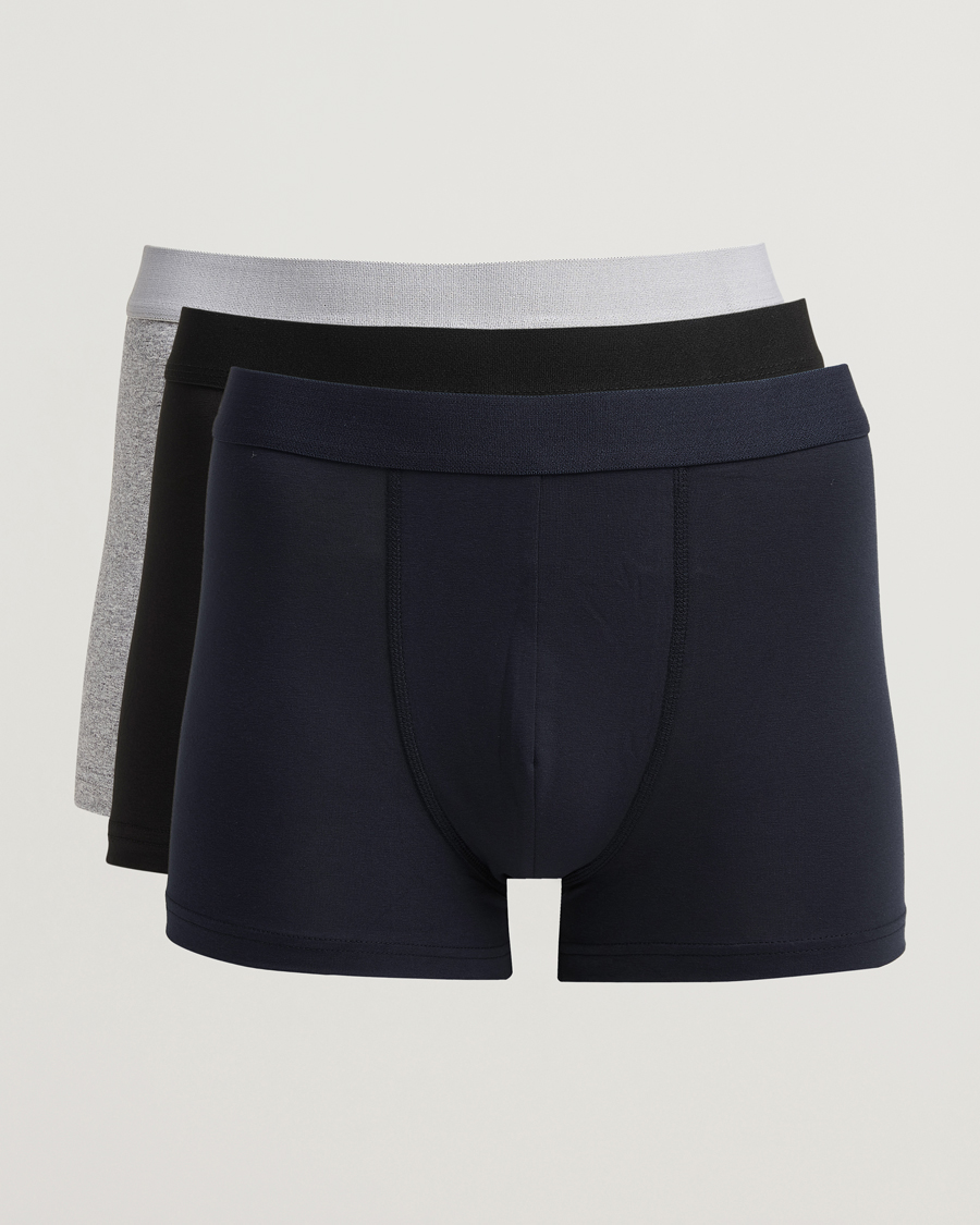 Mies | Alusvaatteet | Bread & Boxers | 3-Pack Boxer Brief Grey/Navy/Black